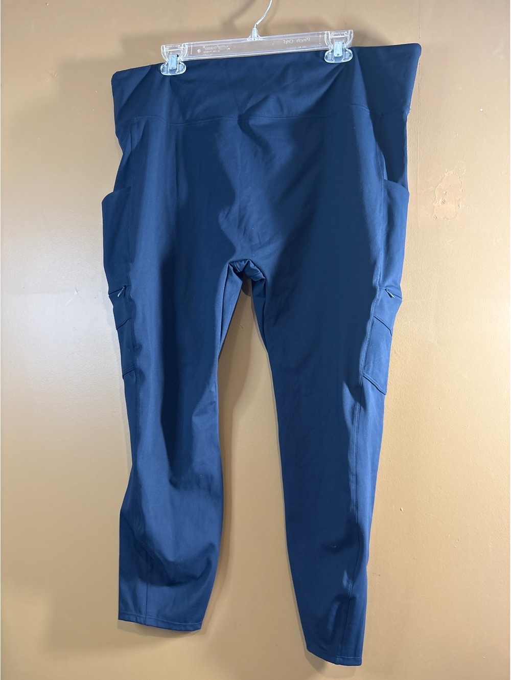 HC1270  Zuda Women's Navy Blue 2X Leggings with Side Pockets